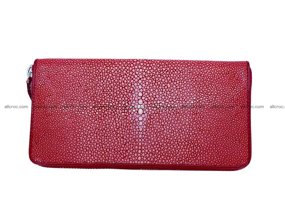 Polished stingray leather zip wallet 2638 Foto 2