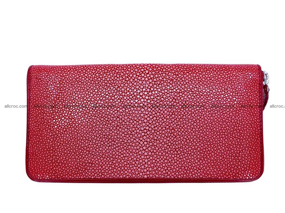 Polished stingray leather zip wallet 2638 Foto 3