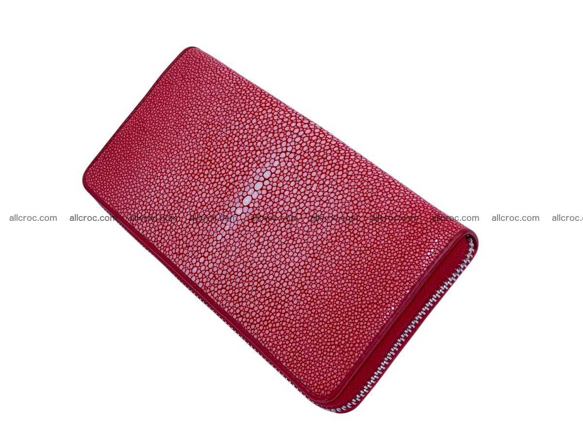 Polished stingray leather zip wallet 2638 Foto 0