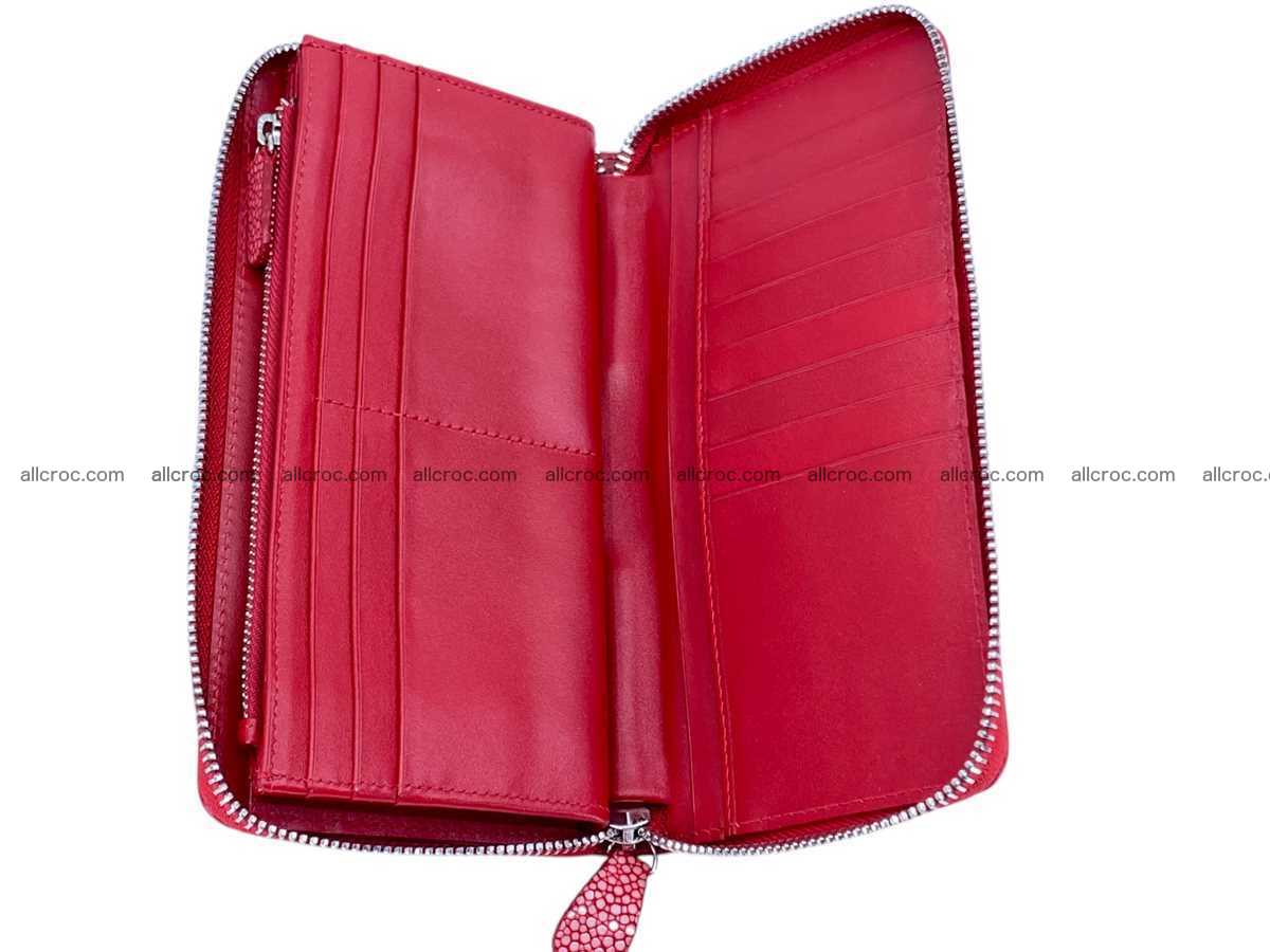 Polished stingray leather zip wallet 2638 Foto 4