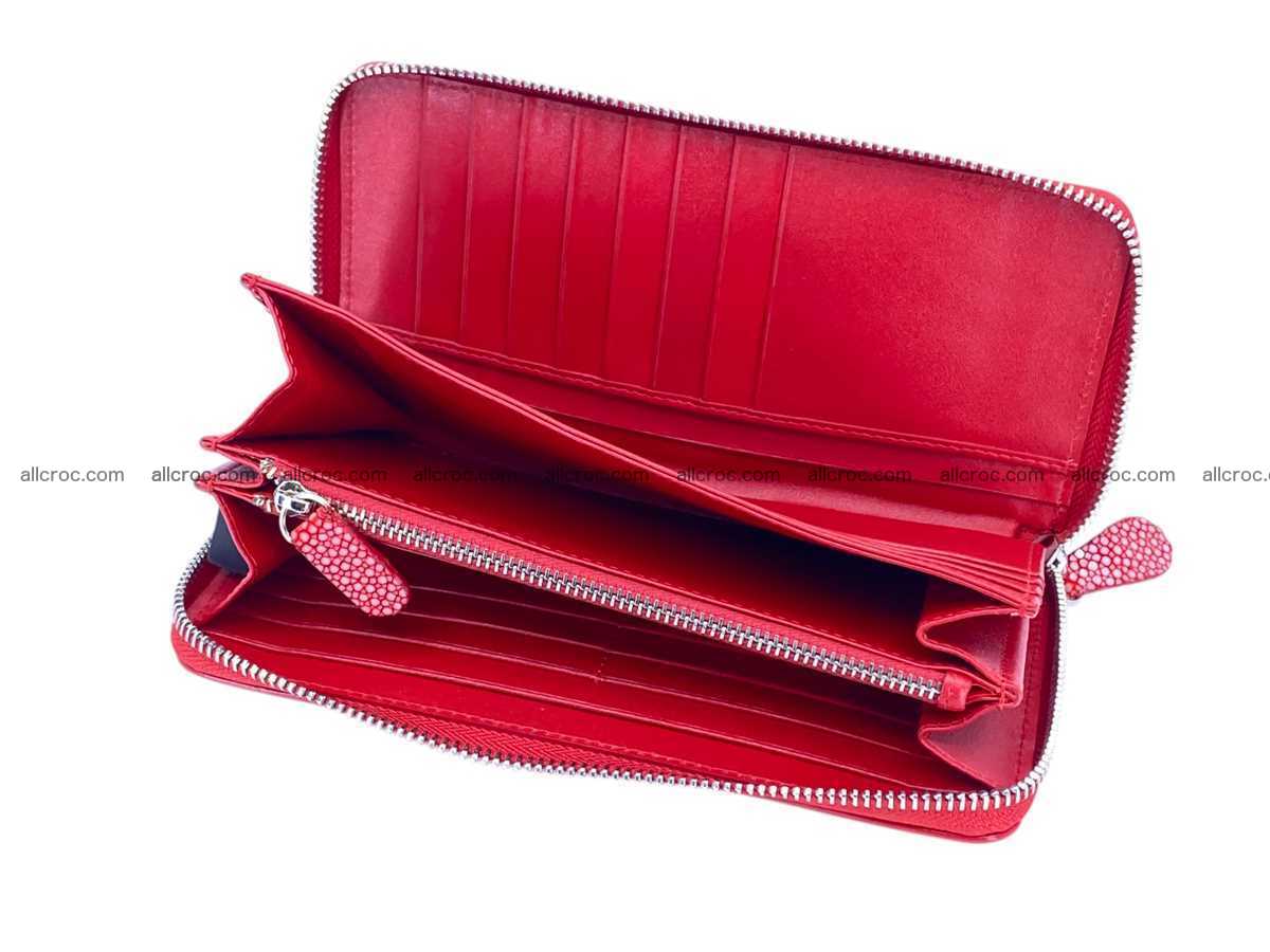 Polished stingray leather zip wallet 2638 Foto 5