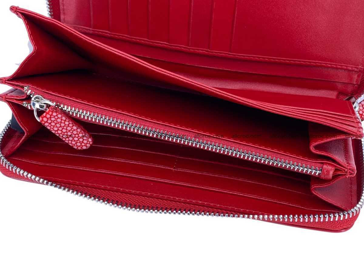 Polished stingray leather zip wallet 2638 Foto 6