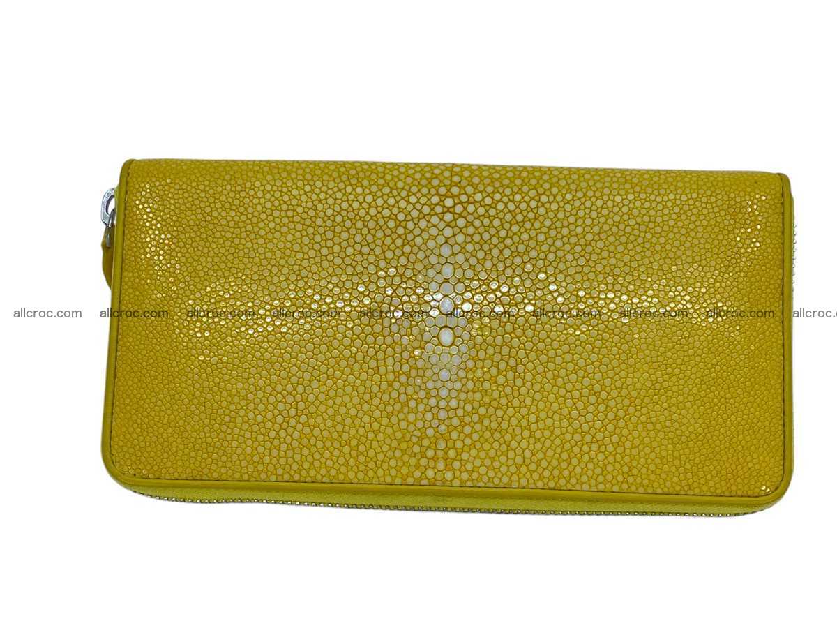Polished stingray leather zip wallet 2635 Foto 2