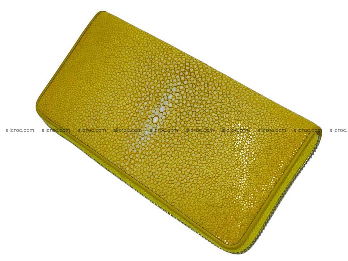 Polished stingray leather zip wallet 2635 Foto 0