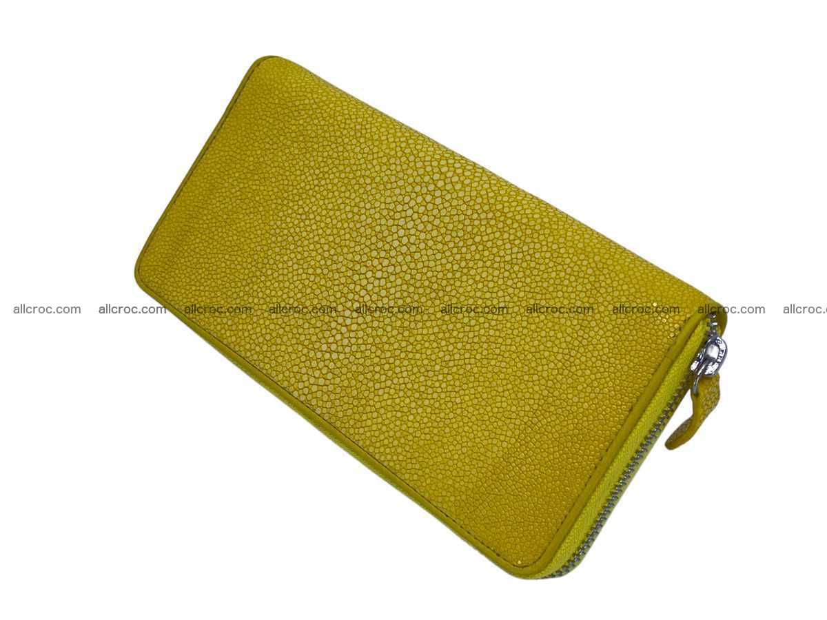Polished stingray leather zip wallet 2635 Foto 1