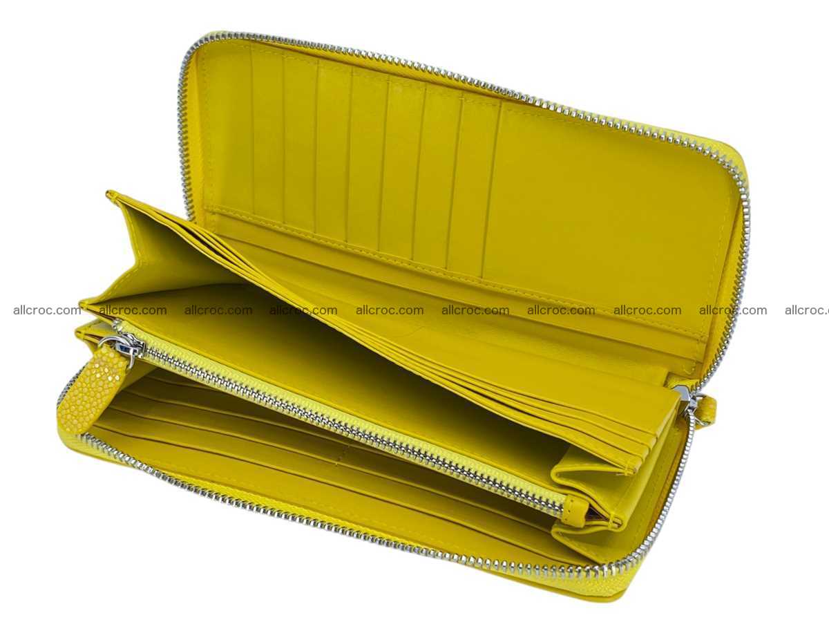 Polished stingray leather zip wallet 2635 Foto 5