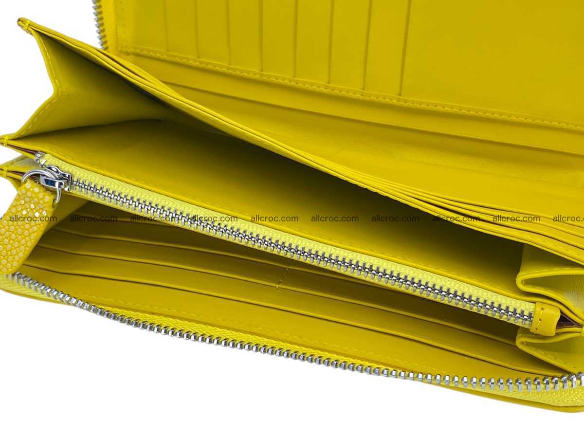 Polished stingray leather zip wallet 2635 Foto 6