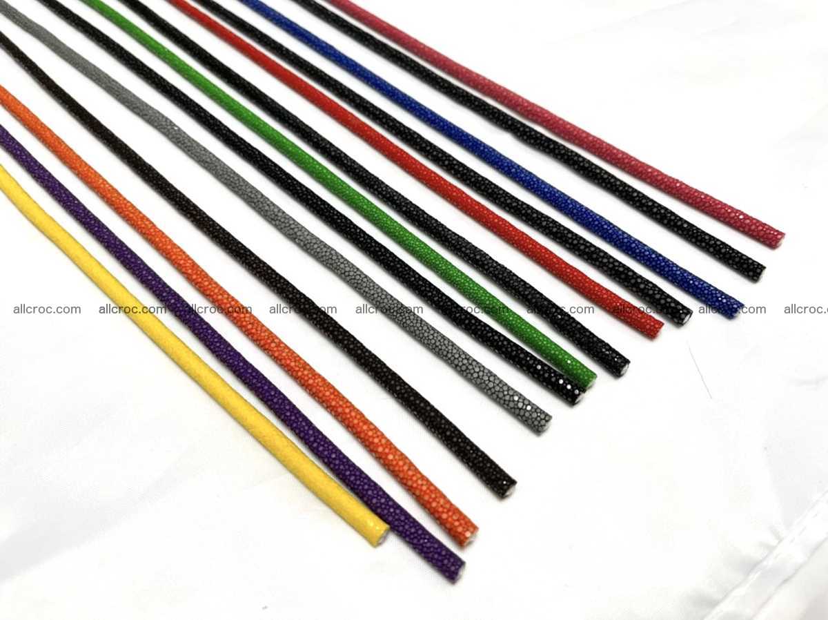 Polished stingray leather cord 8mm x 50cm 2425 Foto 12