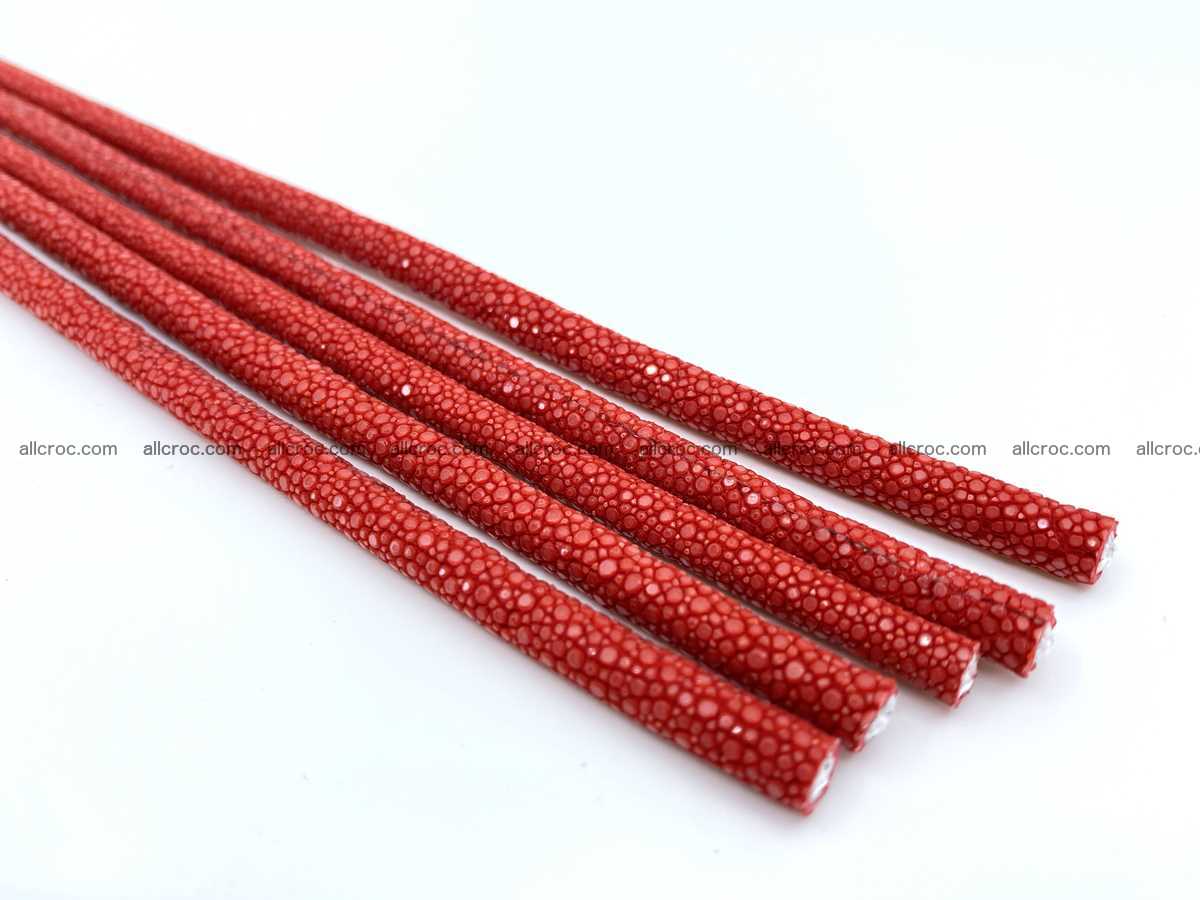 Polished stingray leather cord 8mm x 50cm 2423 Foto 1