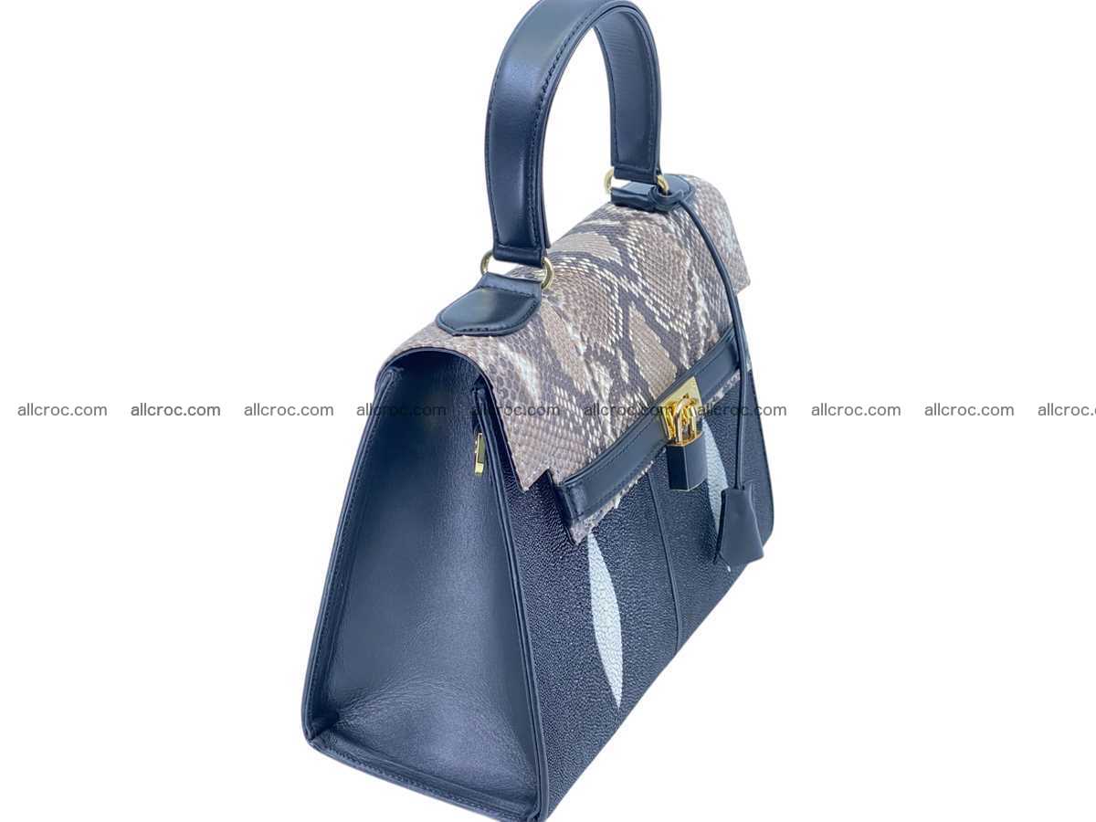 Stingray leather bag Kelly style 10 inches 2505 Foto 1