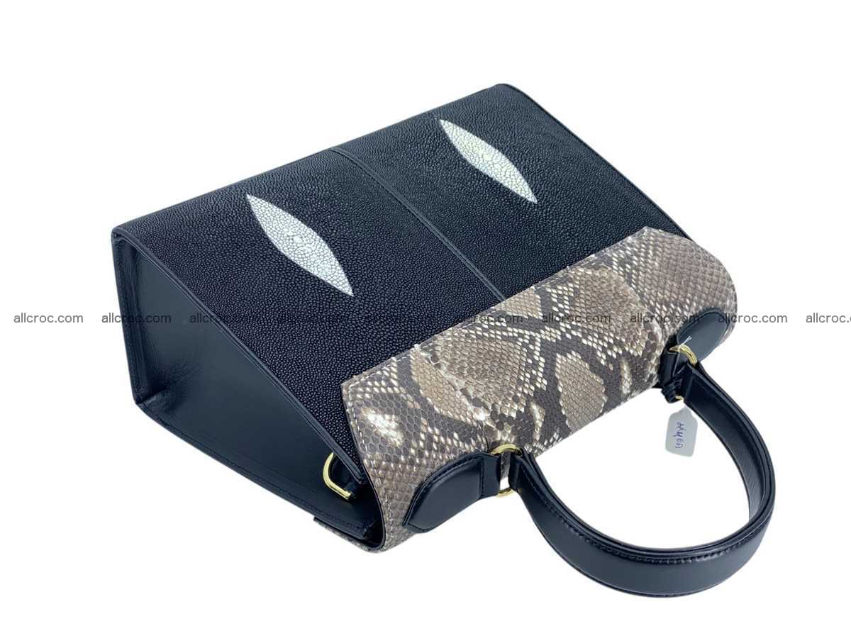 Stingray leather bag Kelly style 10 inches 2505 Foto 7