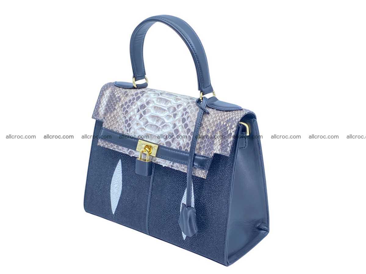 Stingray leather bag Kelly style 10 inches 2507 Foto 1