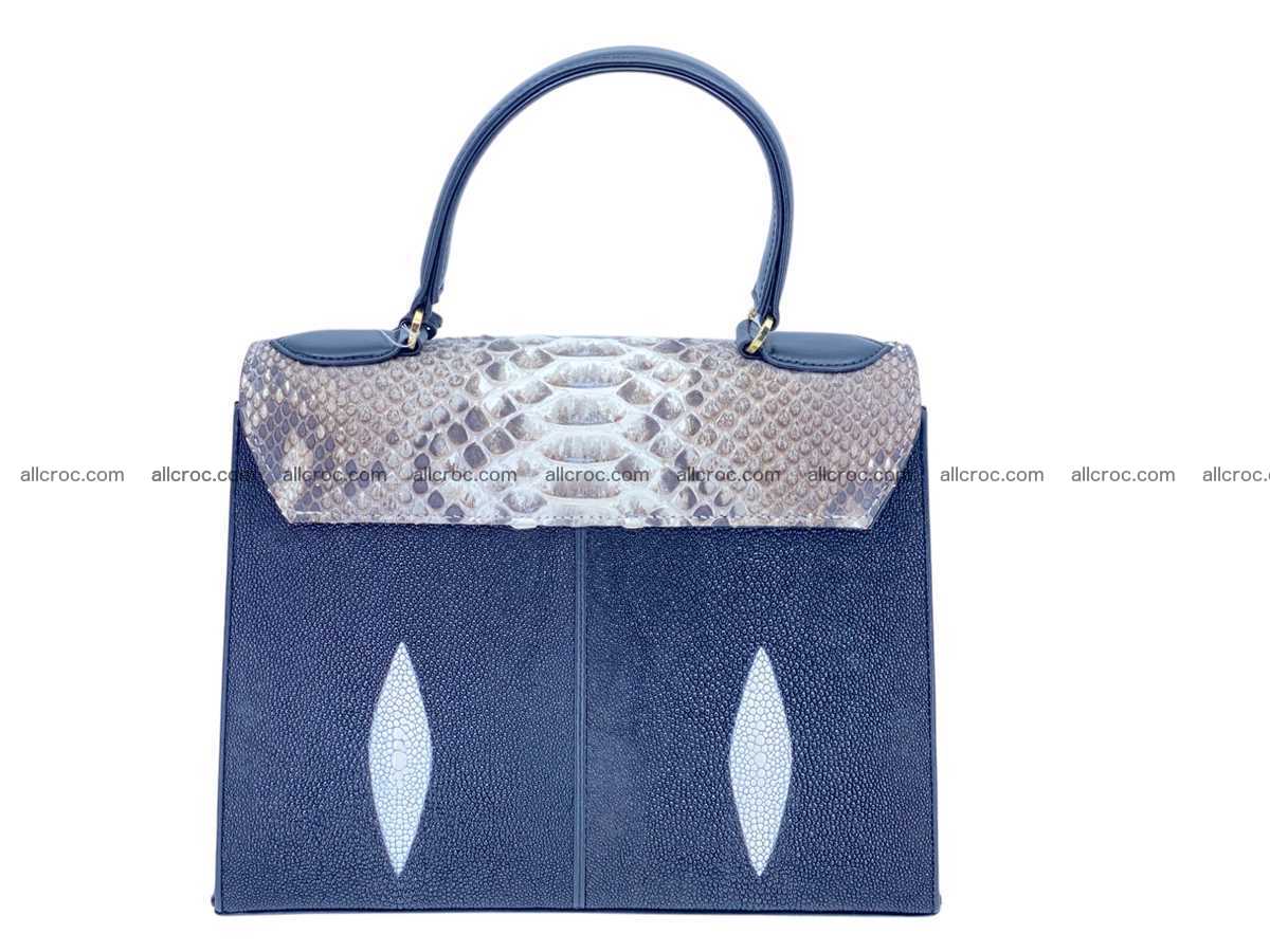 Stingray leather bag Kelly style 10 inches 2507 Foto 5
