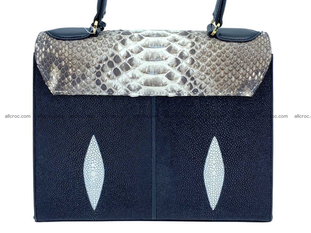Stingray leather bag Kelly style 10 inches 2507 Foto 7