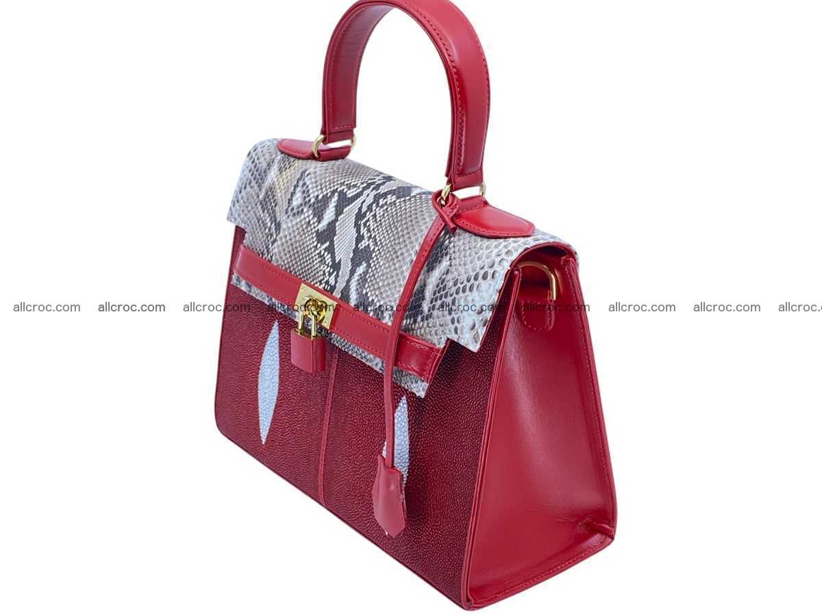 Stingray leather bag Kelly style 10 inches 2506 Foto 2