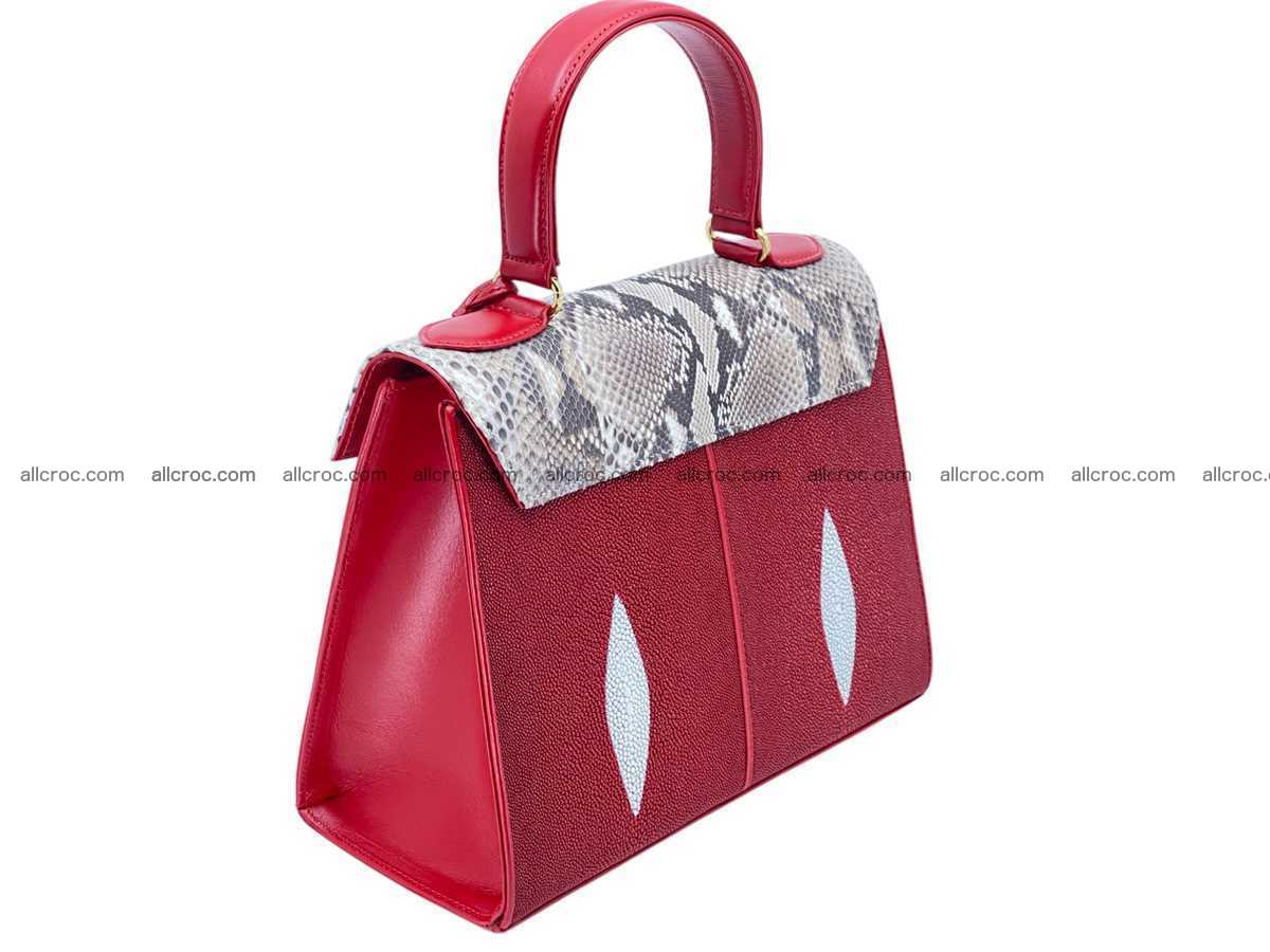 Stingray leather bag Kelly style 10 inches 2506 Foto 5