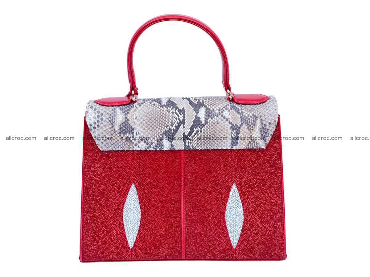 Stingray leather bag Kelly style 10 inches 2506 Foto 6