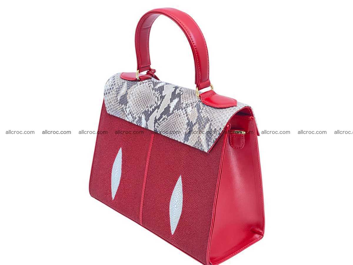 Stingray leather bag Kelly style 10 inches 2506 Foto 7