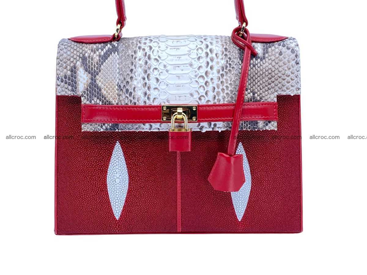 Stingray leather bag Kelly style 10 inches 2508 Foto 1