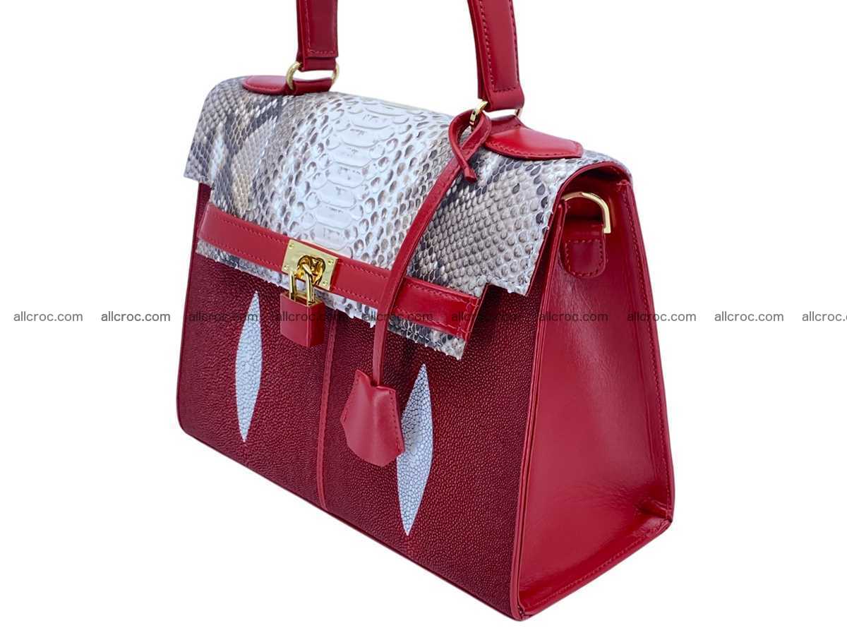 Stingray leather bag Kelly style 10 inches 2508 Foto 2