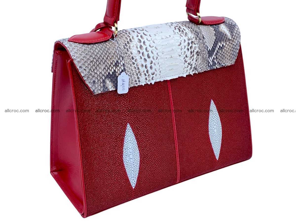 Stingray leather bag Kelly style 10 inches 2508 Foto 4