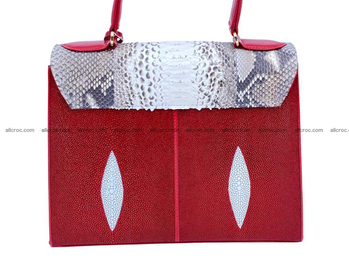 Stingray leather bag Kelly style 10 inches 2508 Foto 6