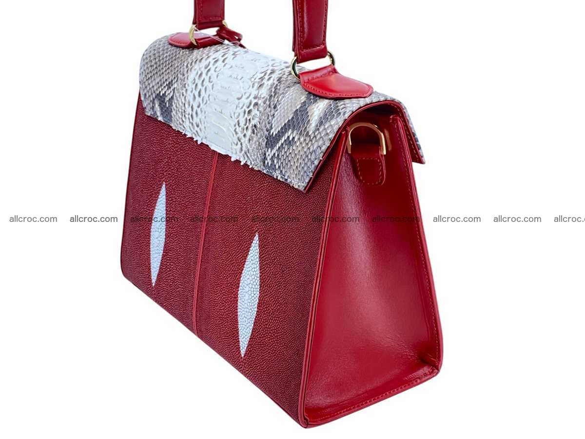 Stingray leather bag Kelly style 10 inches 2508 Foto 7