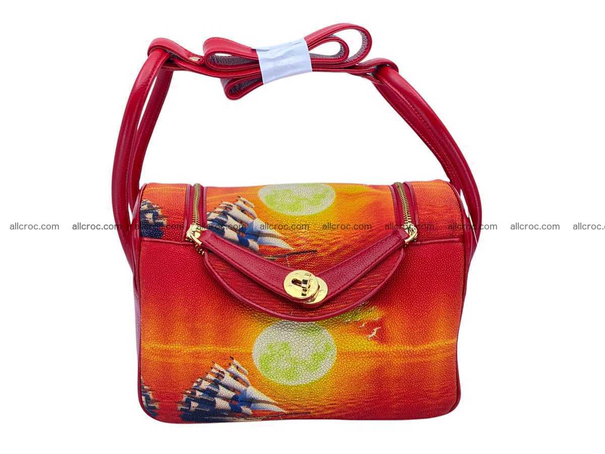 Stingray leather bag Hermès Lindy style 2539 Foto 0