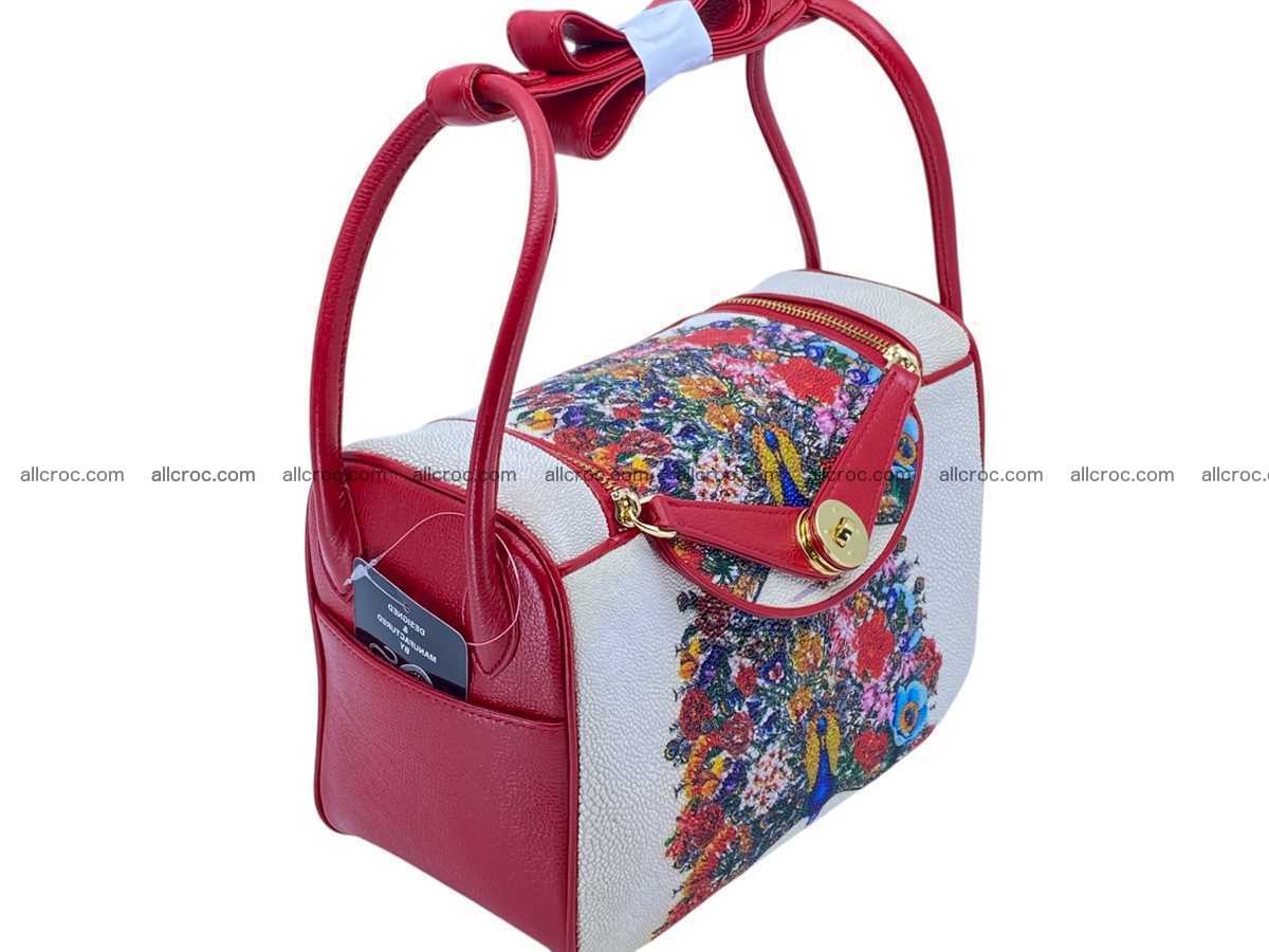 Stingray leather bag Hermès Lindy style 2540 Foto 9