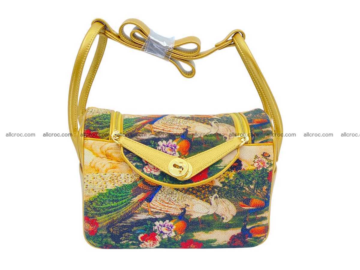 Stingray leather bag Hermès Lindy style 2541 Foto 0