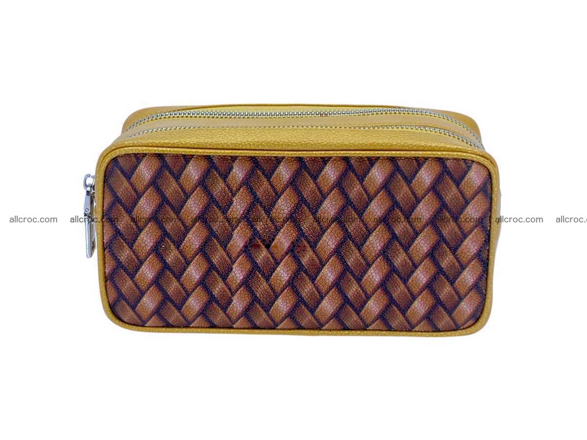 Stingray leather clutch 2 zip 2605 Foto 0