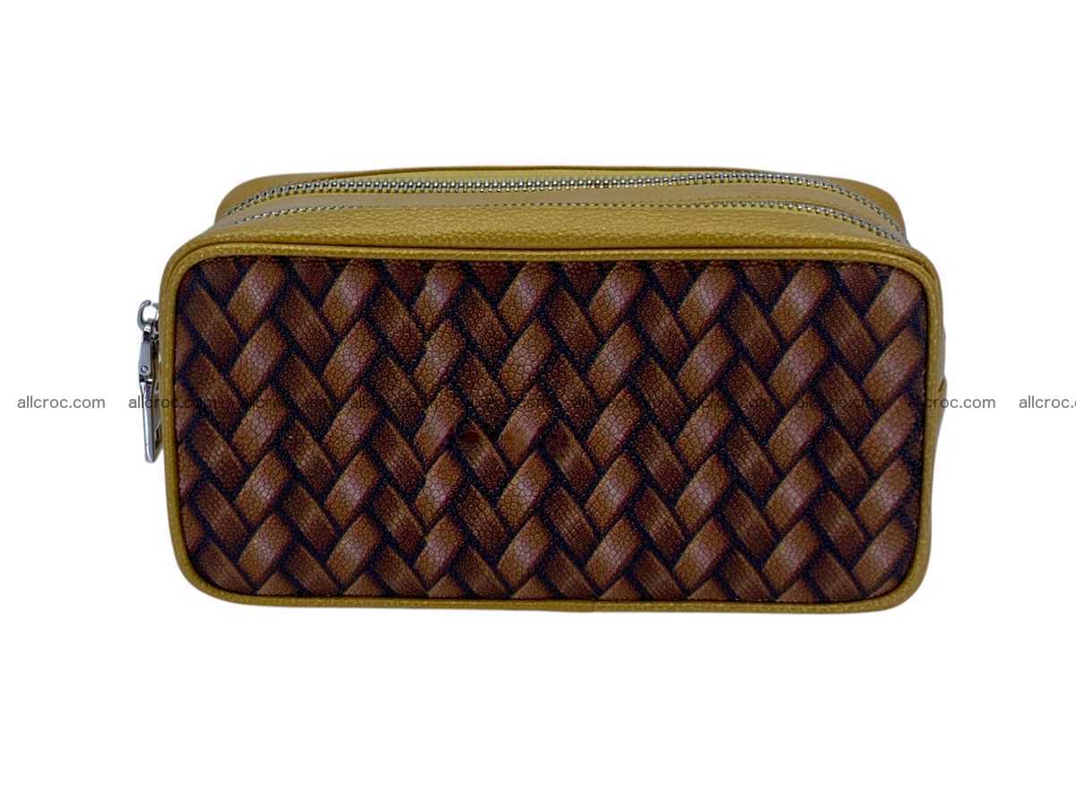 Stingray leather clutch 2 zip 2605 Foto 1