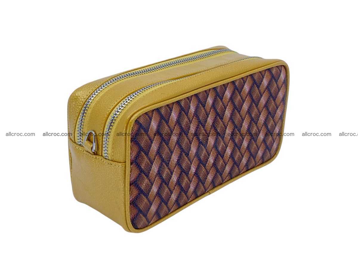 Stingray leather clutch 2 zip 2605 Foto 5