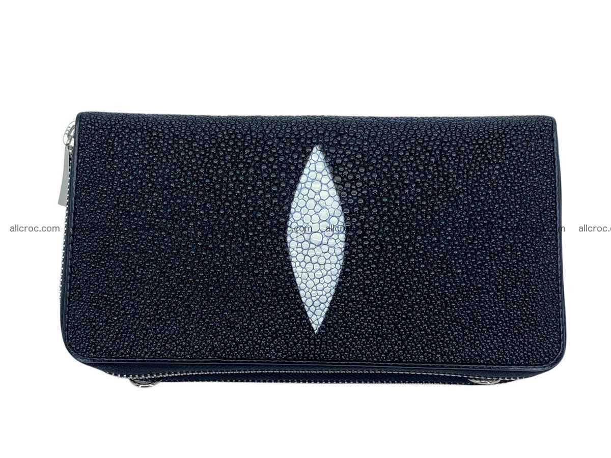 Stingray leather women’s clutch 2 zip 2438 Foto 1
