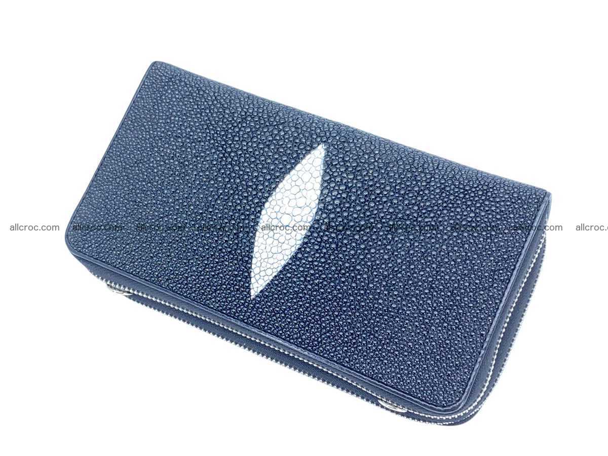 Stingray leather women’s clutch 2 zip 2438 Foto 3