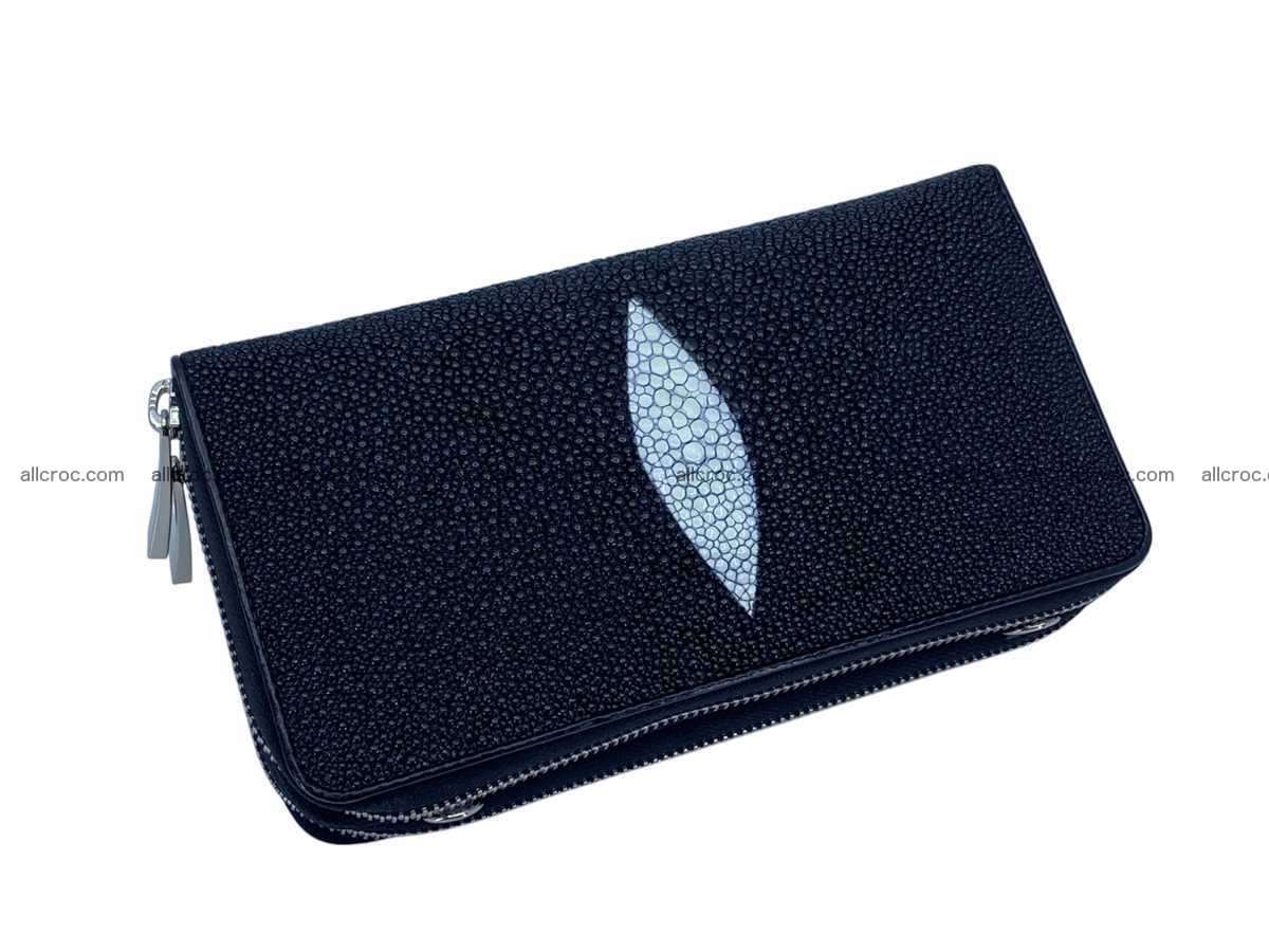 Stingray leather women’s clutch 2 zip 2438 Foto 4