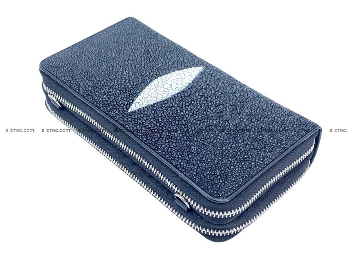 Stingray leather women’s clutch 2 zip 2438 Foto 0