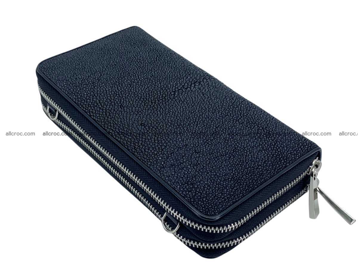 Stingray leather women’s clutch 2 zip 2438 Foto 5