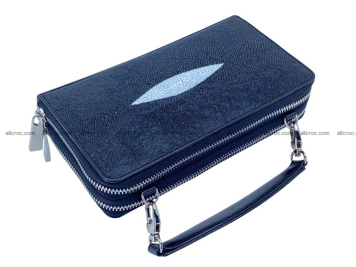 Stingray leather clutch 2 zip 2644 Foto 9