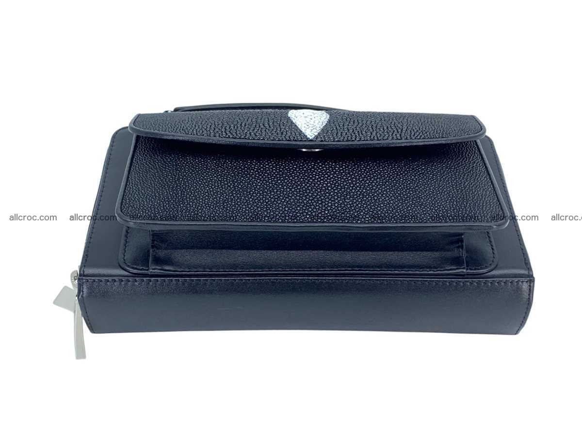 Stingray leather clutch 2 zip 2644 Foto 6