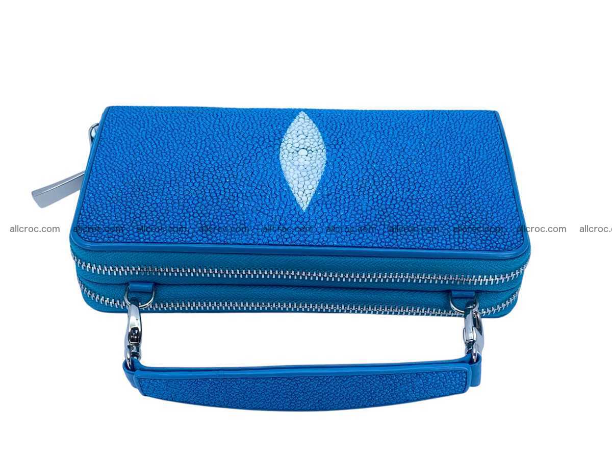 Stingray leather women’s clutch 2 zip 2442 Foto 1