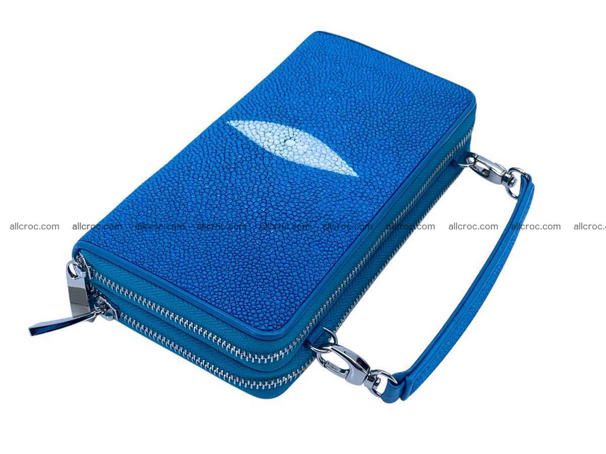 Stingray leather women’s clutch 2 zip 2442 Foto 3