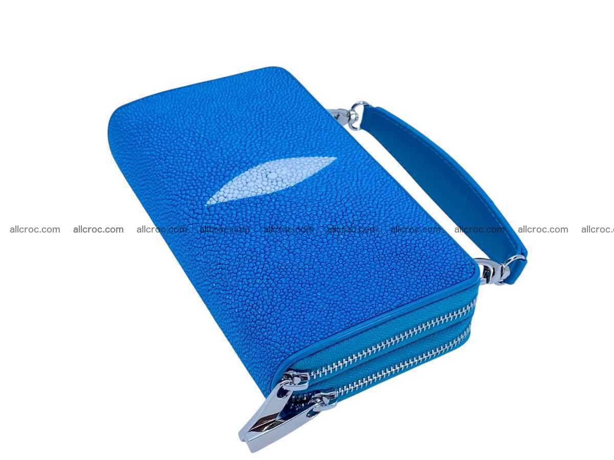 Stingray leather women’s clutch 2 zip 2442 Foto 4