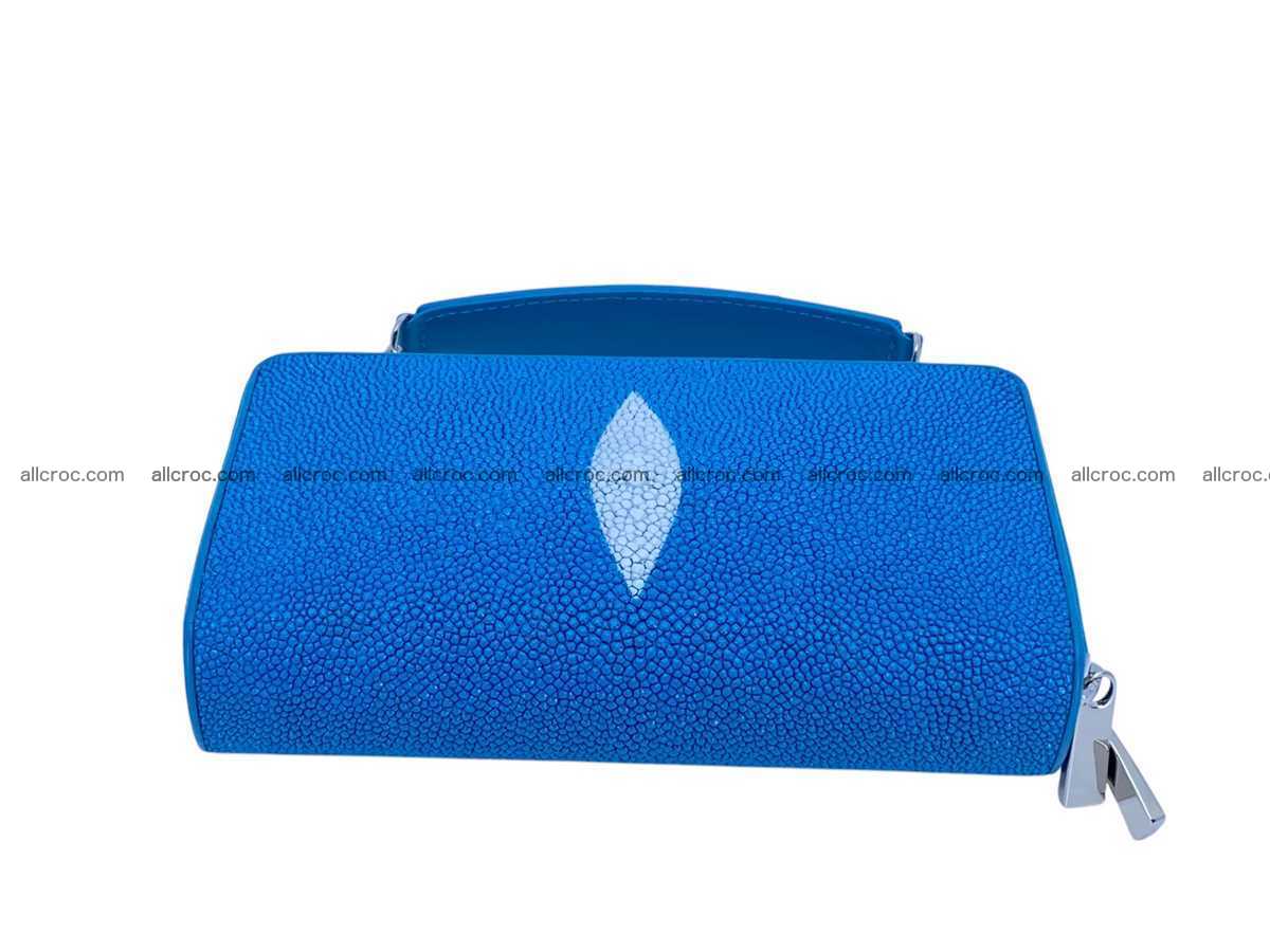Stingray leather women’s clutch 2 zip 2442 Foto 5