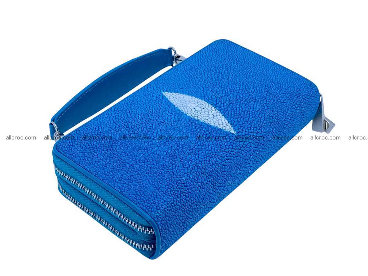 Stingray leather women’s clutch 2 zip 2442 Foto 6
