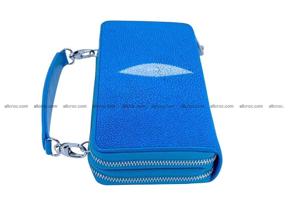 Stingray leather women’s clutch 2 zip 2442 Foto 7