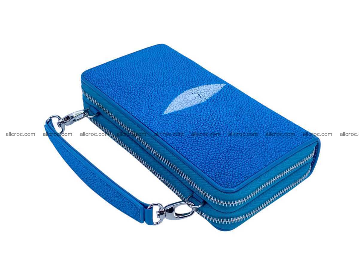 Stingray leather women’s clutch 2 zip 2442 Foto 2