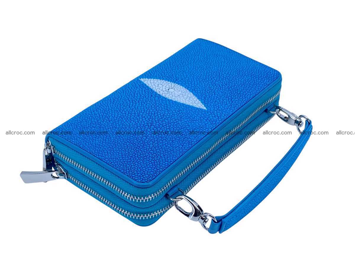 Stingray leather women’s clutch 2 zip 2442 Foto 0