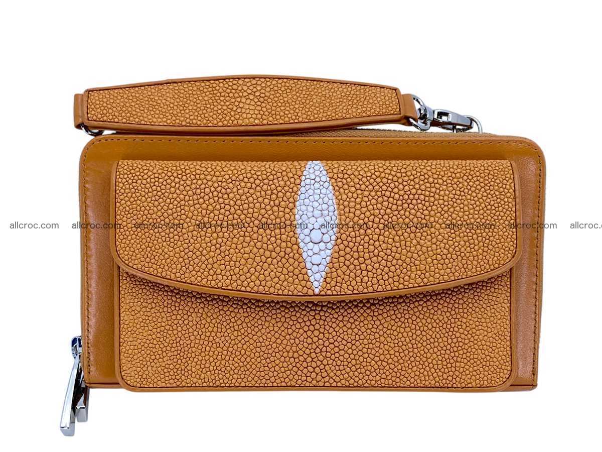 Stingray leather women’s clutch 2 zip 2449 Foto 3