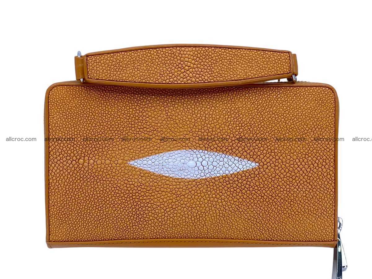 Stingray leather women’s clutch 2 zip 2449 Foto 4